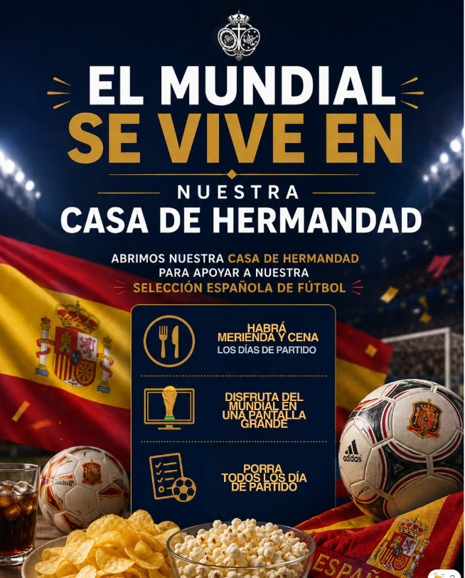 La Casa de Hermandad abrirá sus puertas para seguir a la Selección Española durante el Mundial